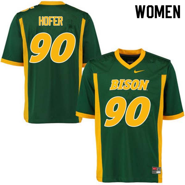 Women #90 Levi Hofer North Dakota State Bison College Football Jerseys Sale-Green - Click Image to Close